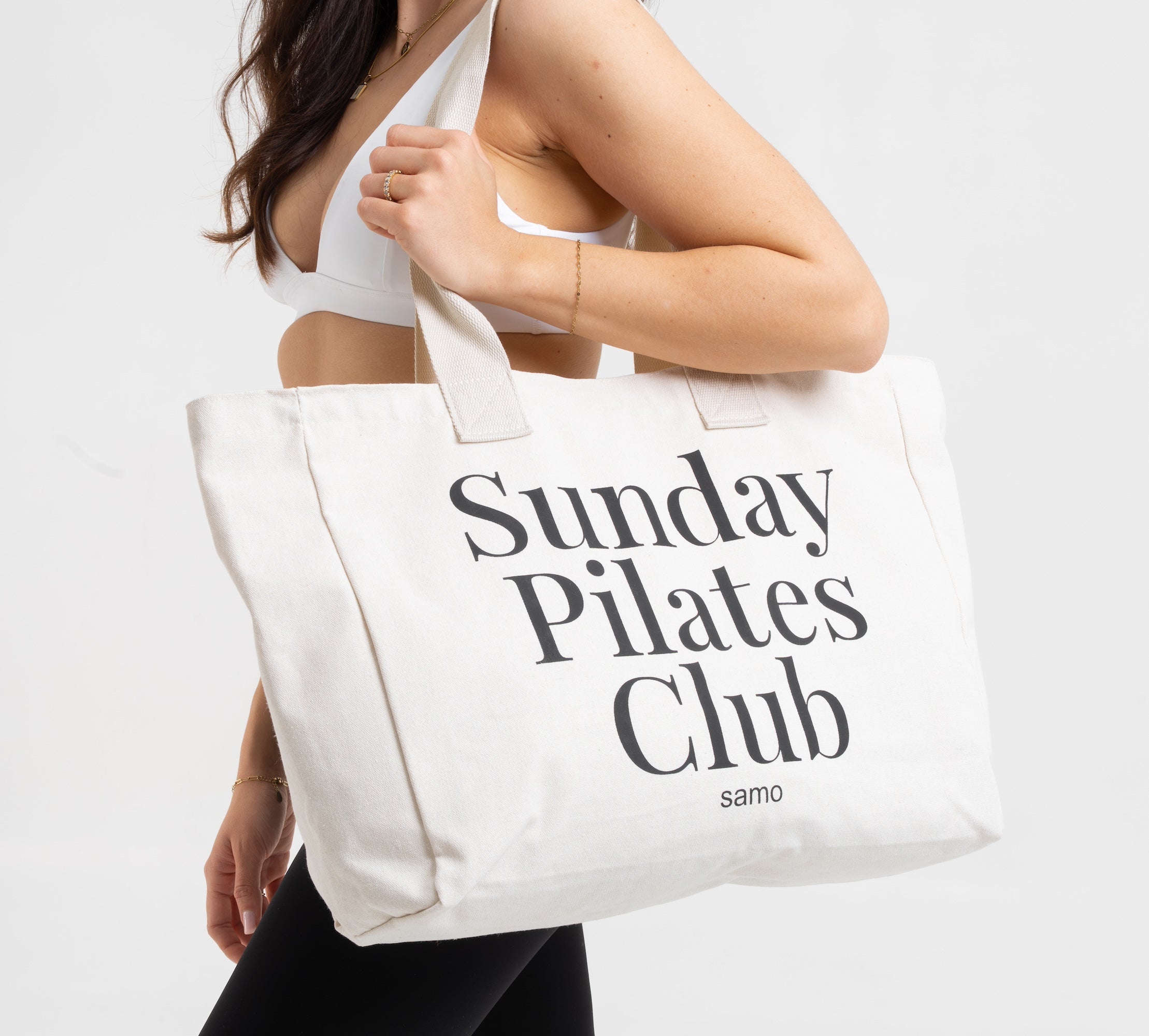 Pilates Club Canvas Tasche mit Innentasche für Handy &amp; Schlüssel