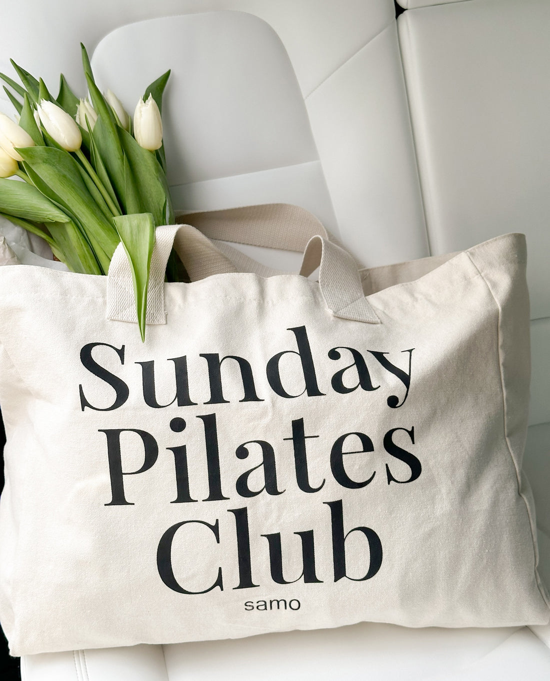 Pilates Club Canvas Tasche mit Innentasche für Handy &amp; Schlüssel
