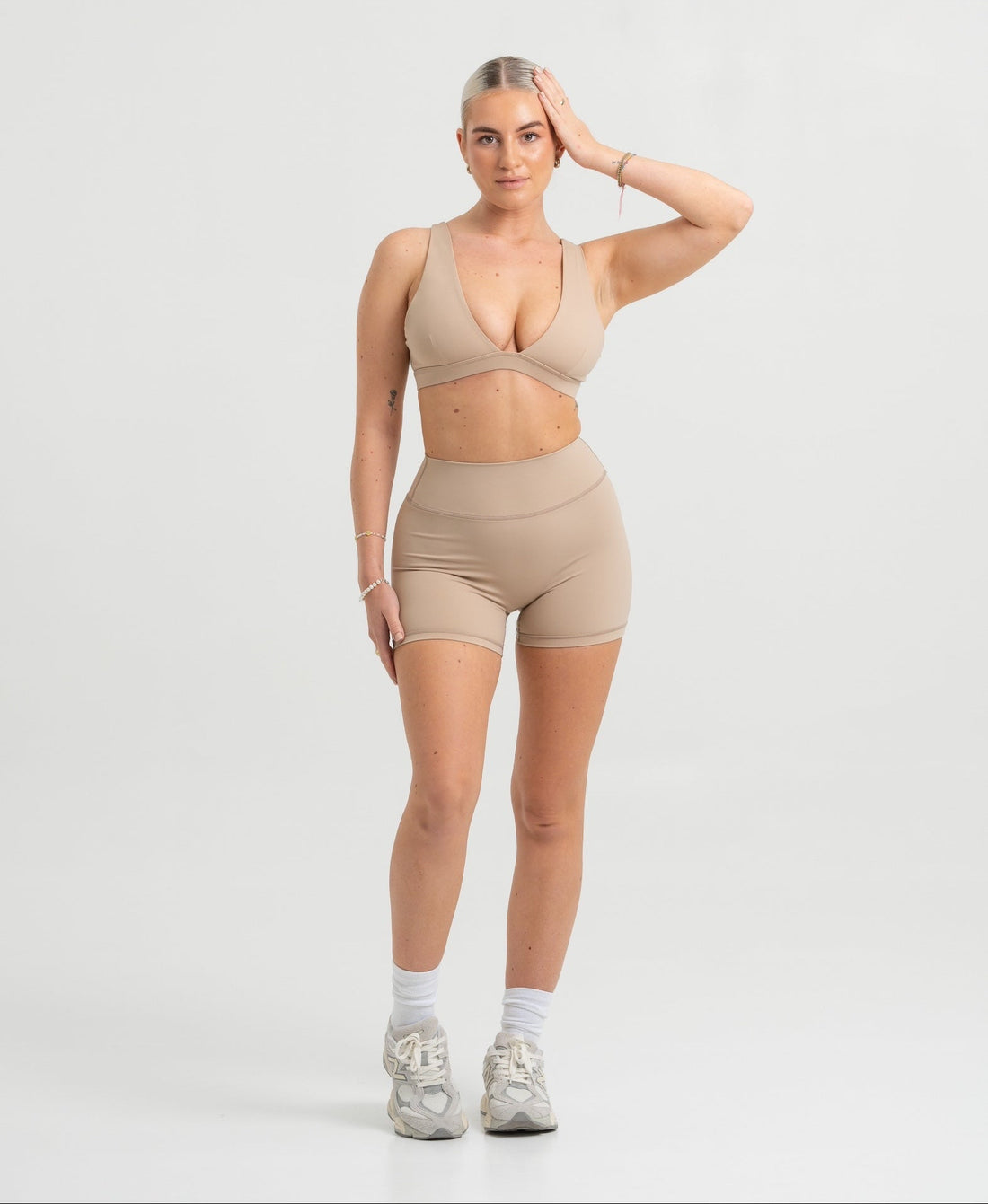 Seamless Pilates Shorts Beige