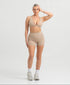 Seamless Pilates Shorts Beige