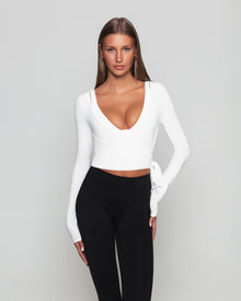 Ballet Wrap Top | White